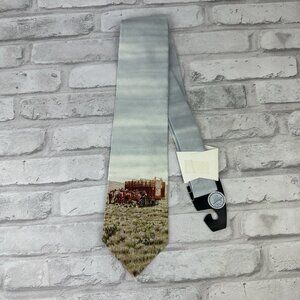 Rockmount Ranch Wear Tie Horses Wagon No. 262 100% Silk New In Package